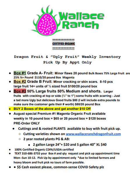 Fruit For Sale at Wallace Ranch Dragon Den